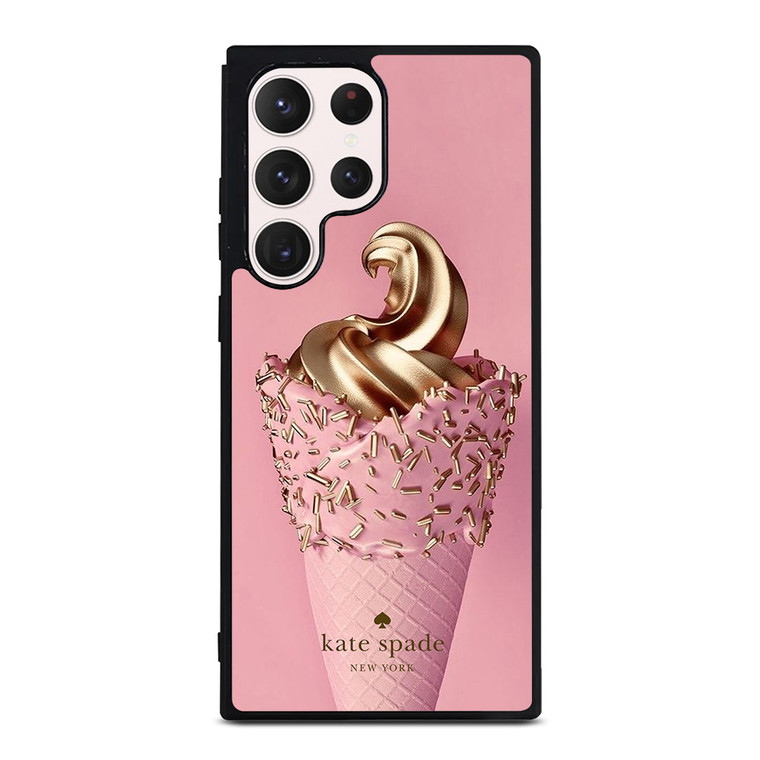 KATE SPADE NEW YORK LOGO GOLDEN ICE CREAM Samsung Galaxy S23 Ultra Case Cover