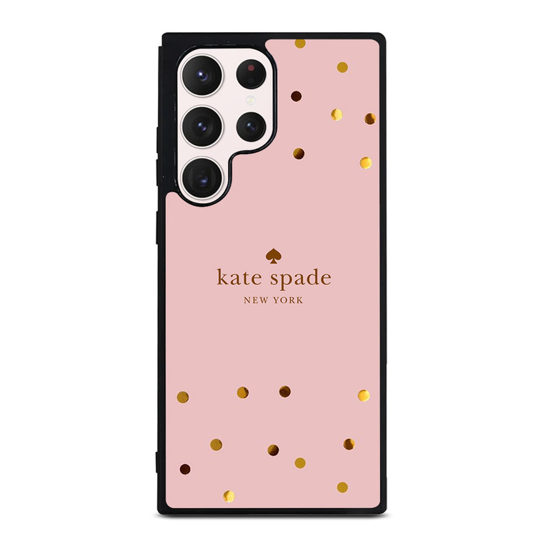 KATE SPADE NEW YORK LOGO PINK GOLDEN POLKADOTS Samsung Galaxy S23 Ultra Case Cover KATE SPADE NEW YORK LOGO PINK GOLDEN POLKADOTS Samsung Galaxy S23 Ultra Case Cover