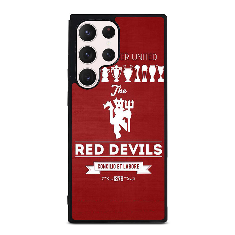 MANCHESTER UNITED FC LOGO FOOTBALL RED DEVILS Samsung Galaxy S23 Ultra Case Cover
