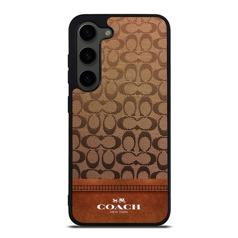 COACH NEW YORK ICON BROWN LOGO Samsung Galaxy S23 Plus Case Cover