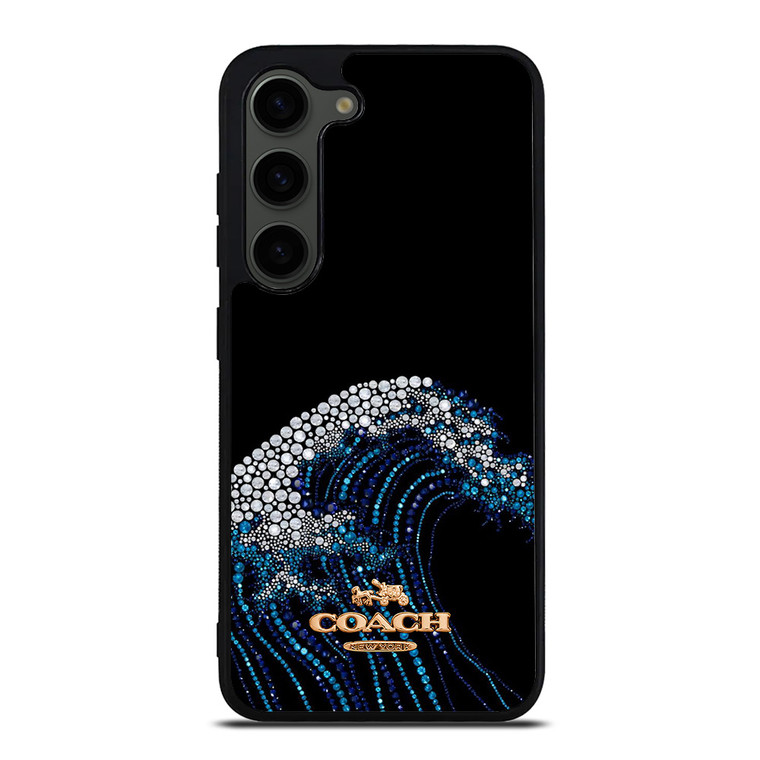 COACH NEW YORK LOGO DIAMOND WAVE Samsung Galaxy S23 Plus Case Cover