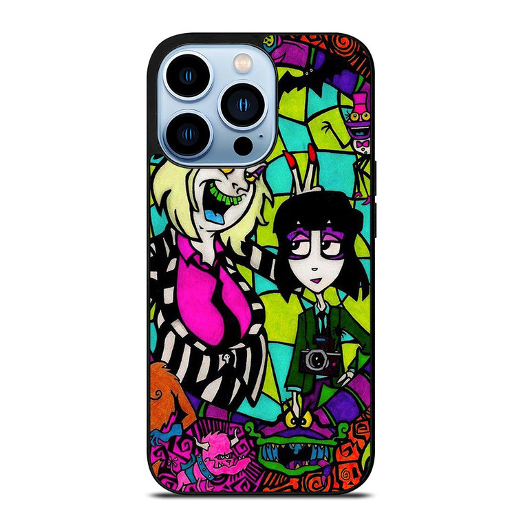 BEETLEJUICE TIM BURTON CARTOON  GLASS iPhone 13 Pro Max Case Cover