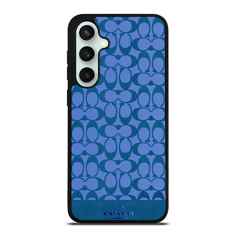 COACH NEW YORK LOGO PATTERN BLUE EMBLEM Samsung Galaxy S23 FE Case Cover