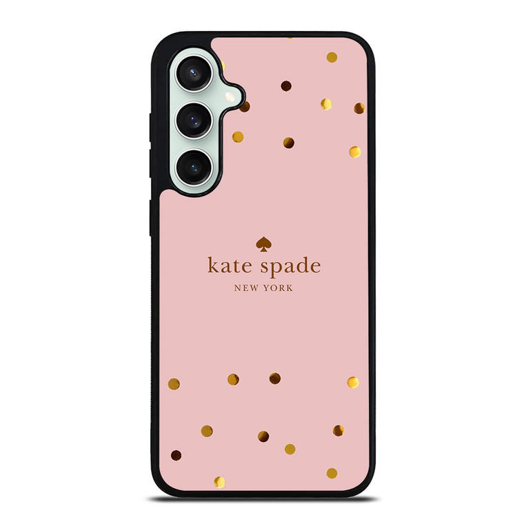 KATE SPADE NEW YORK LOGO PINK GOLDEN POLKADOTS Samsung Galaxy S23 FE Case Cover
