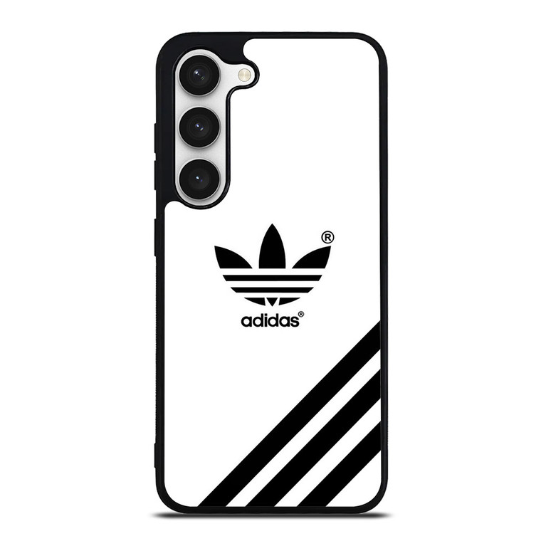 ADIDAS LOGO WHITE CLASSIC STRIPES Samsung Galaxy S23 Case Cover