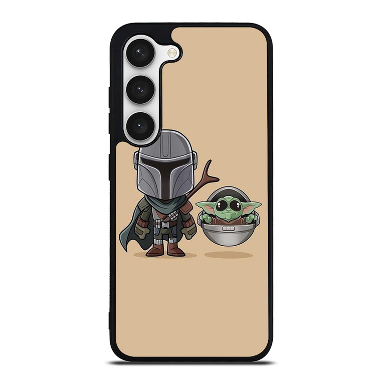 BABY YODA AND MANDALORIAN STAR WARS CUTE Samsung Galaxy S23 Case Cover