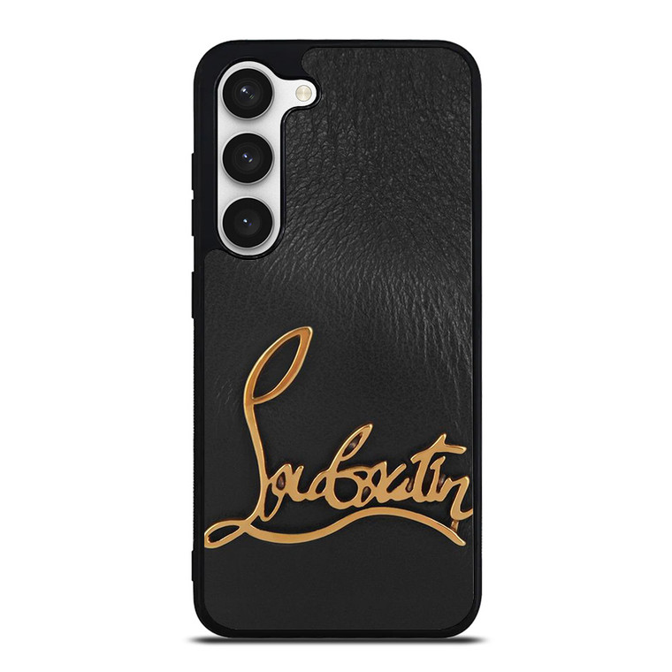 CHRISTIAN LOUBOUTIN LOGO LEATHER Samsung Galaxy S23 Case Cover