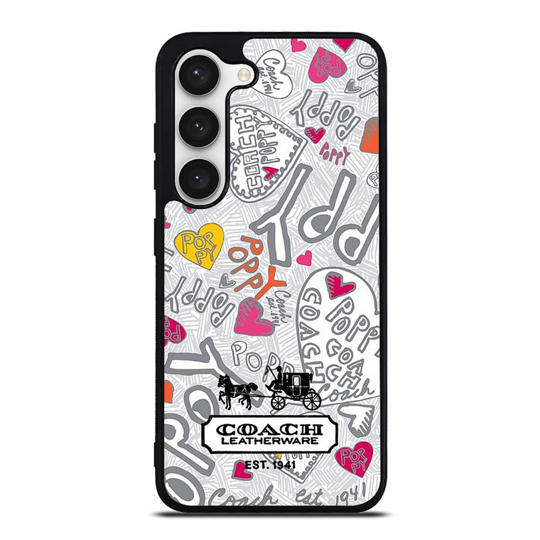 COACH NEW YORK LOGO POPPY COLORFUL Samsung Galaxy S23 Case Cover