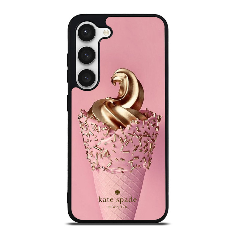 KATE SPADE NEW YORK LOGO GOLDEN ICE CREAM Samsung Galaxy S23 Case Cover