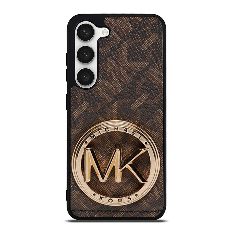 MICHAEL KORS LOGO MK BROWN WALLET Samsung Galaxy S23 Case Cover