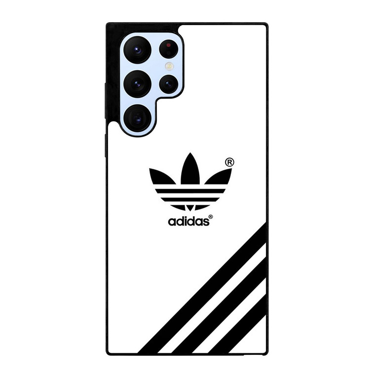 ADIDAS LOGO WHITE CLASSIC STRIPES Samsung Galaxy S22 Ultra Case Cover