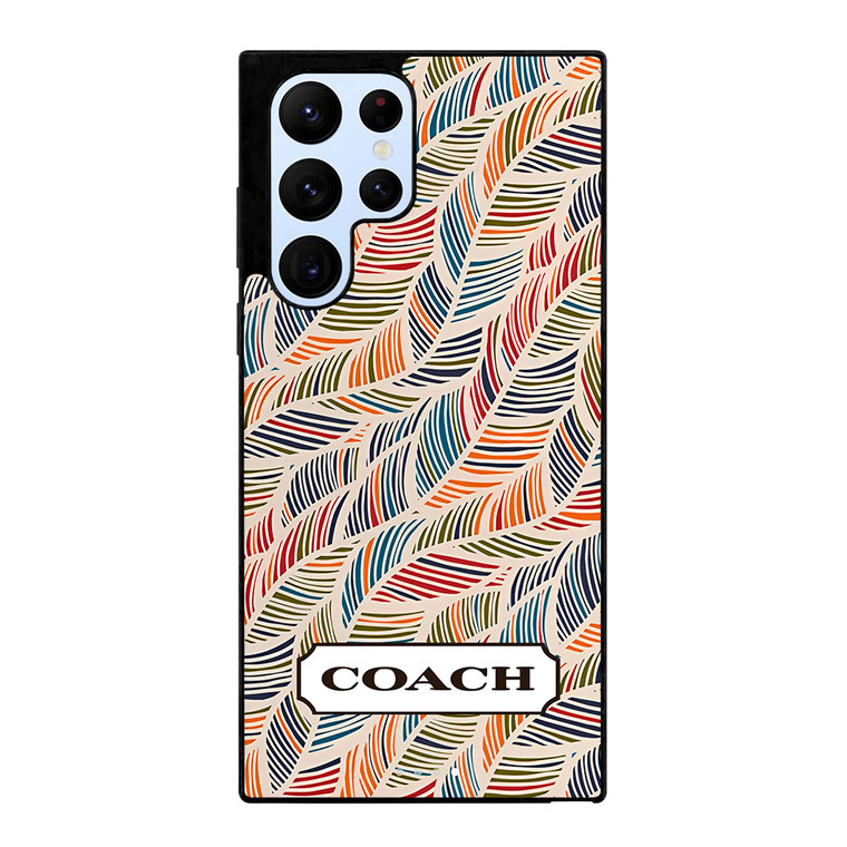COACH NEW YORK LOGO MONOGRAM SEAMLESS PATTERN Samsung Galaxy S22 Ultra Case Cover