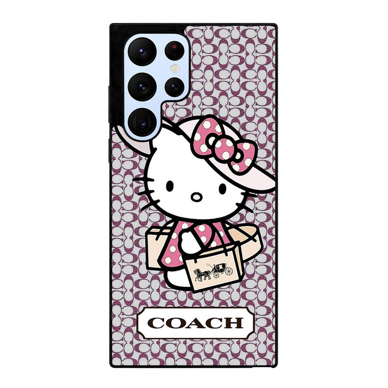 HELLO KITTY X COACH NEW YORK LOGO Samsung Galaxy S22 Ultra Case Cover