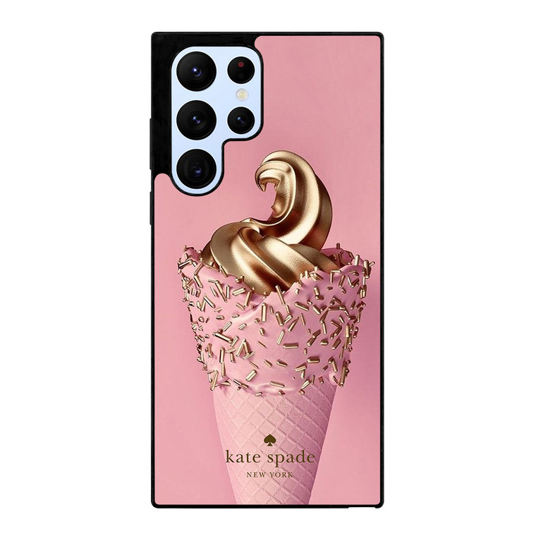 KATE SPADE NEW YORK LOGO GOLDEN ICE CREAM Samsung Galaxy S22 Ultra Case Cover