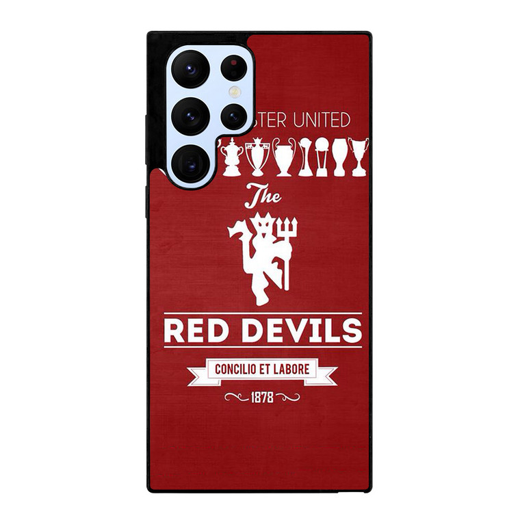 MANCHESTER UNITED FC LOGO FOOTBALL RED DEVILS Samsung Galaxy S22 Ultra Case Cover