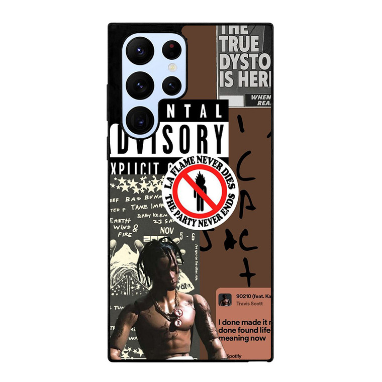 TRAVIS SCOTT RAPPER PARENTAL ADVISORY Samsung Galaxy S22 Ultra Case Cover