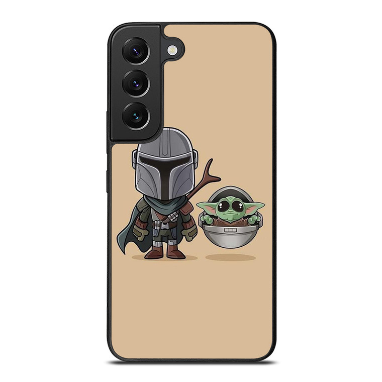 BABY YODA AND MANDALORIAN STAR WARS CUTE Samsung Galaxy S22 Plus Case Cover