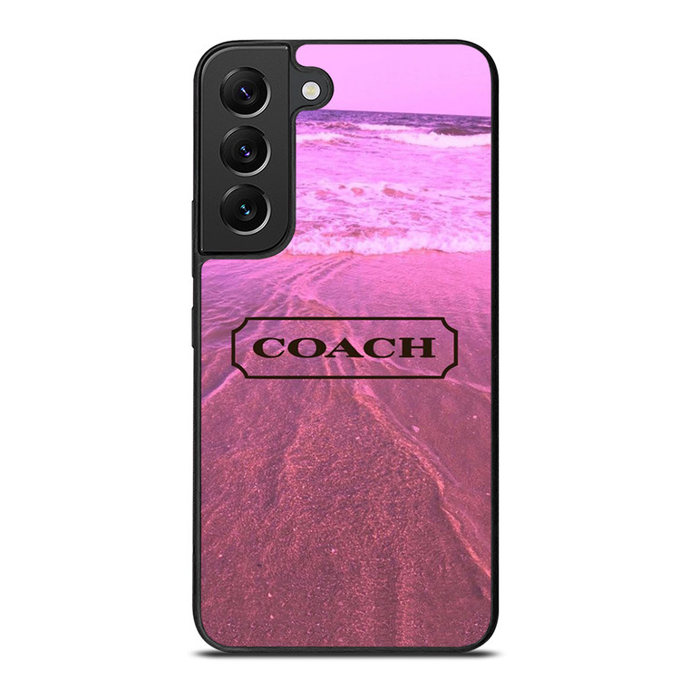 COACH NEW YORK LOGO PINK BEACH Samsung Galaxy S22 Plus Case Cover