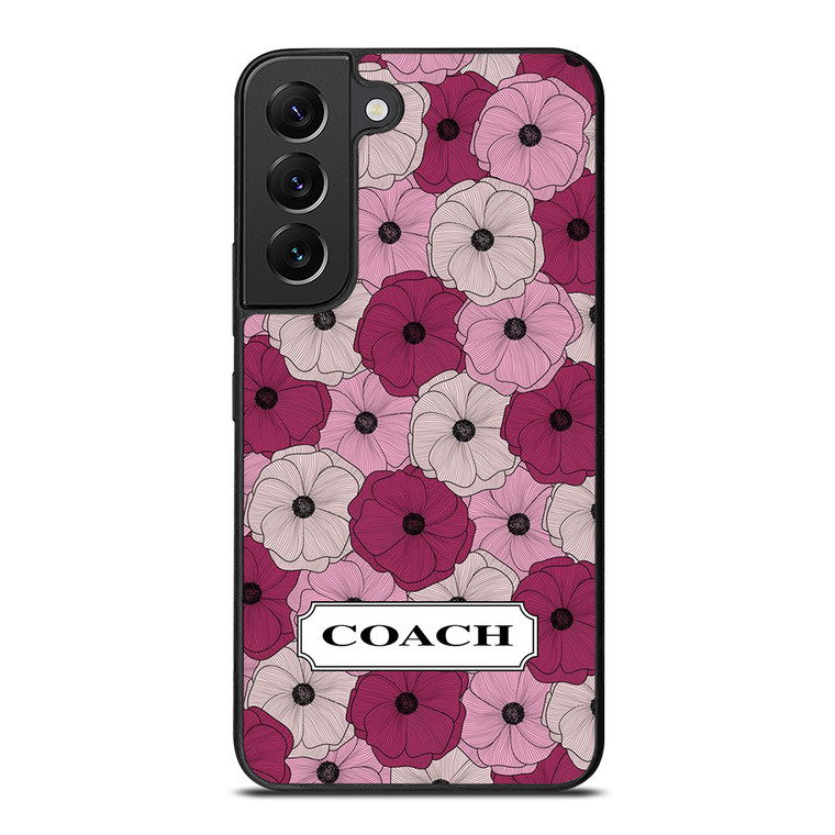 COACH NEW YORK LOGO PURPLE FLOWER Samsung Galaxy S22 Plus Case Cover