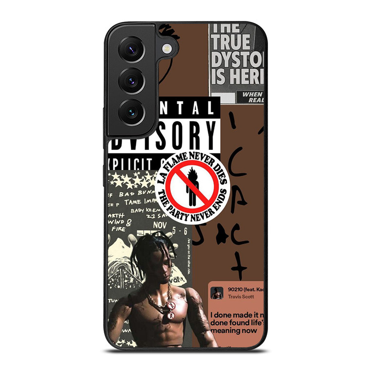 TRAVIS SCOTT RAPPER PARENTAL ADVISORY Samsung Galaxy S22 Plus Case Cover