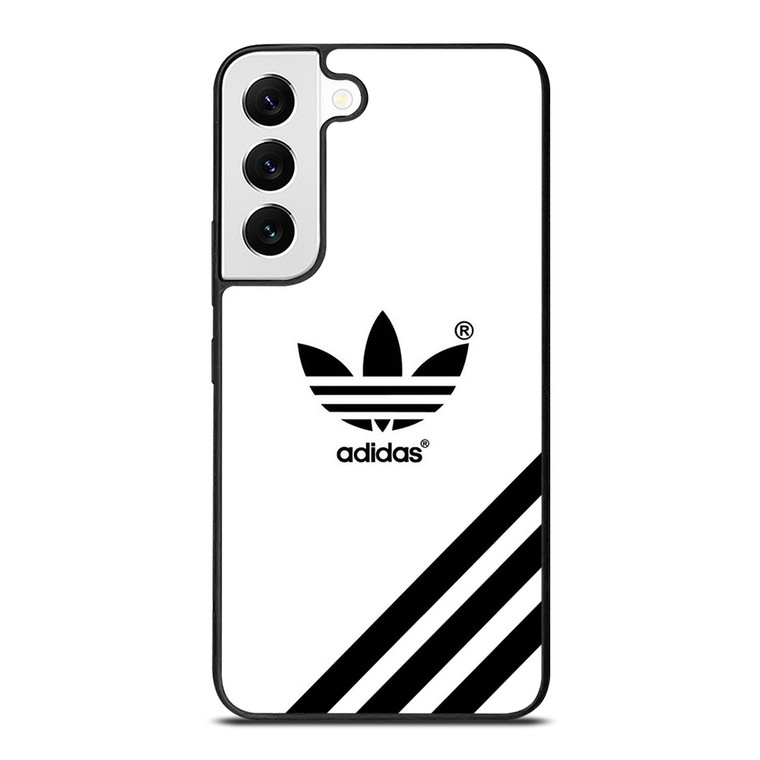 ADIDAS LOGO WHITE CLASSIC STRIPES Samsung Galaxy S22 Case Cover