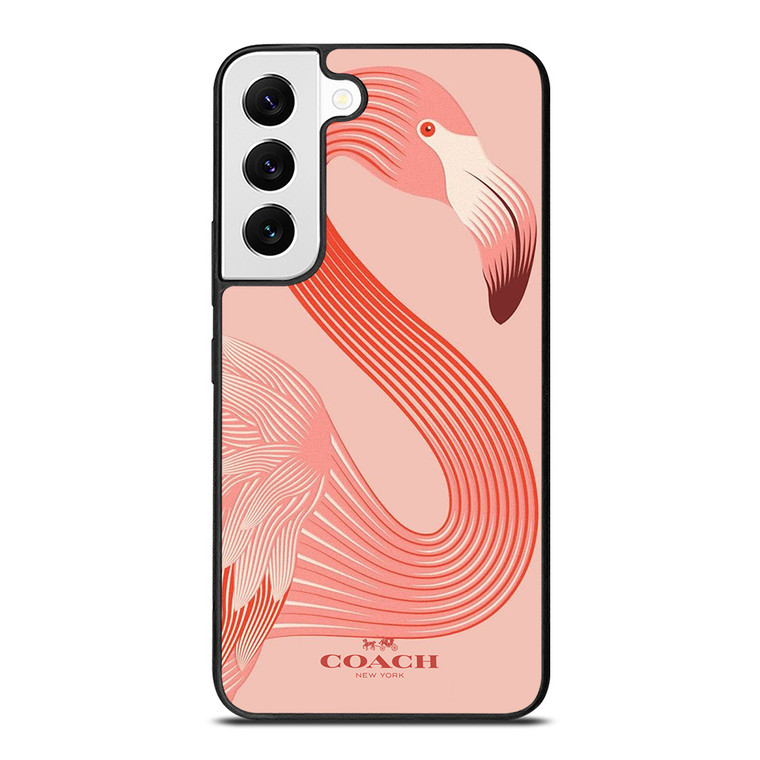 COACH NEW YORK LOGO FLAMINGO ICON Samsung Galaxy S22 Case Cover