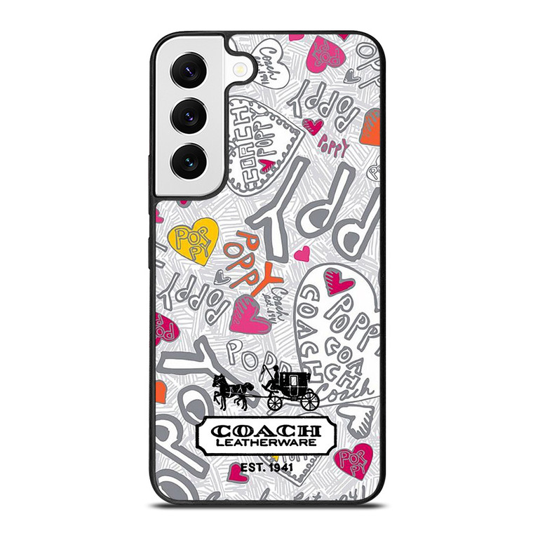 COACH NEW YORK LOGO POPPY COLORFUL Samsung Galaxy S22 Case Cover