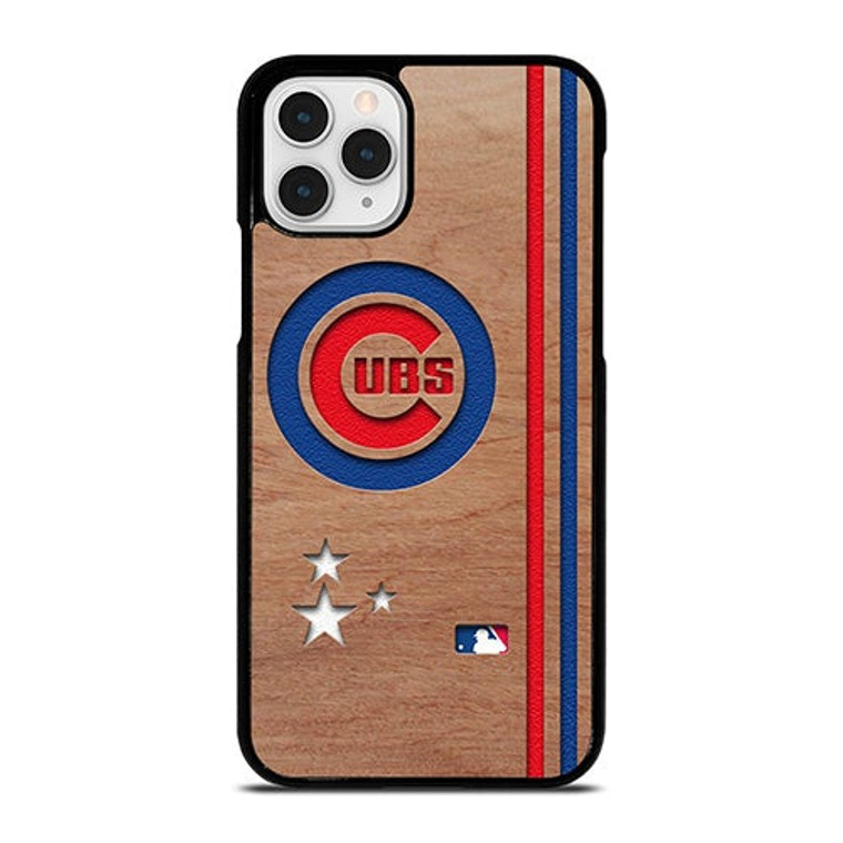 CHICAGO CUBS UBS MLB WOODEN LOGO iPhone 11 Pro Case Cover