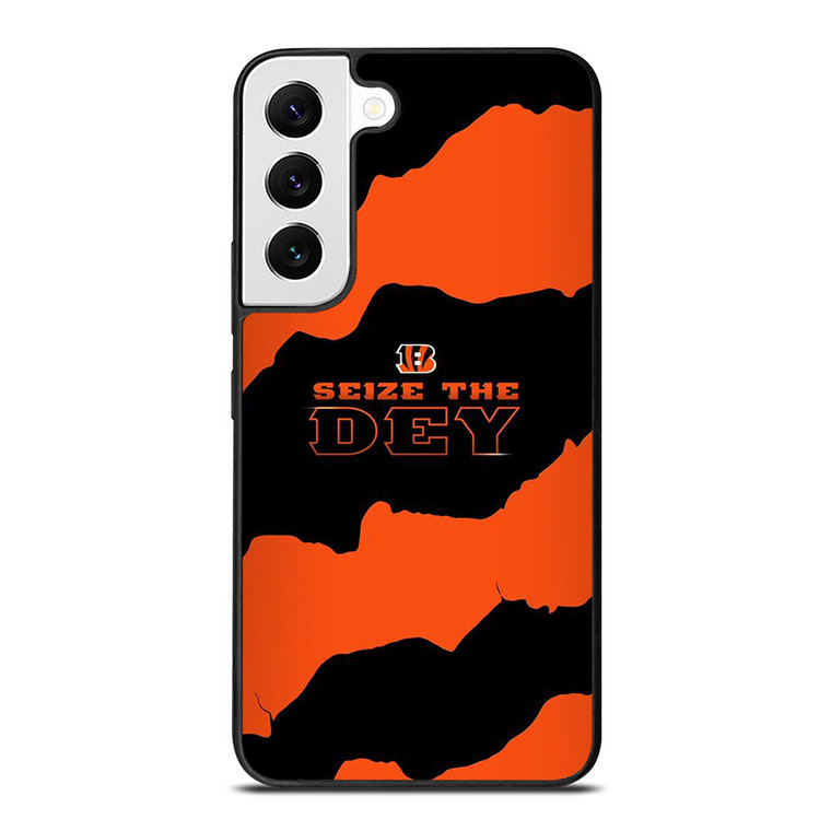 SEIZE THE DEY CINCINNATI BENGALS LOGO FOOTBALL TEAM Samsung Galaxy S22 Case Cover