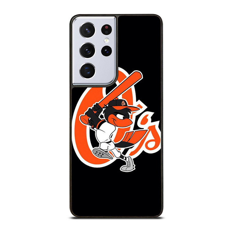 BALTIMORE ORIOLES LOGO BASEBALL TEAM MASCOT Samsung Galaxy S21 Ultra Case Cover
