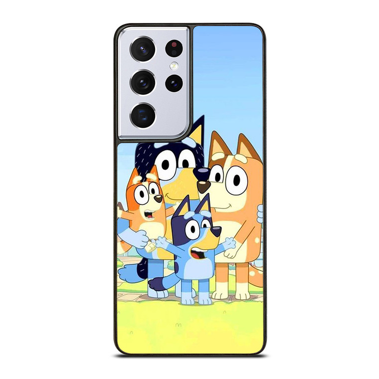 BLUEY CHARACTERS CARTOON Samsung Galaxy S21 Ultra Case Cover