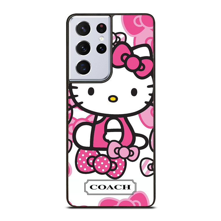 HELLO KITTY COACH NEW YORK PINK Samsung Galaxy S21 Ultra Case Cover