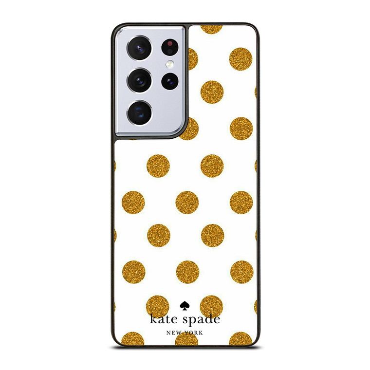 KATE SPADE NEW YORK LOGO GOLDEN POLKADOTS Samsung Galaxy S21 Ultra Case Cover