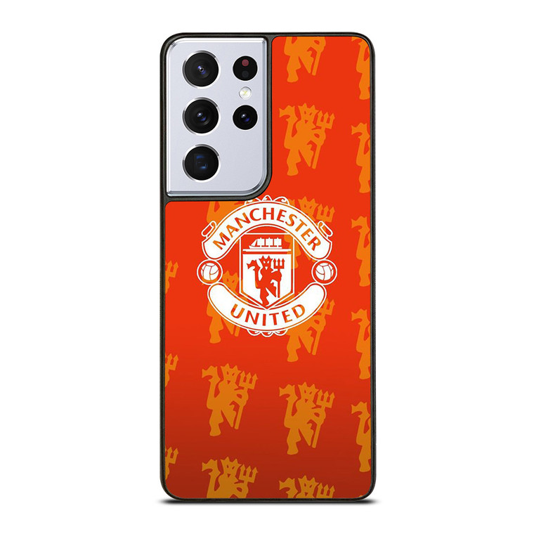 MANCHESTER UNITED FC LOGO RED DEVILS Samsung Galaxy S21 Ultra Case Cover