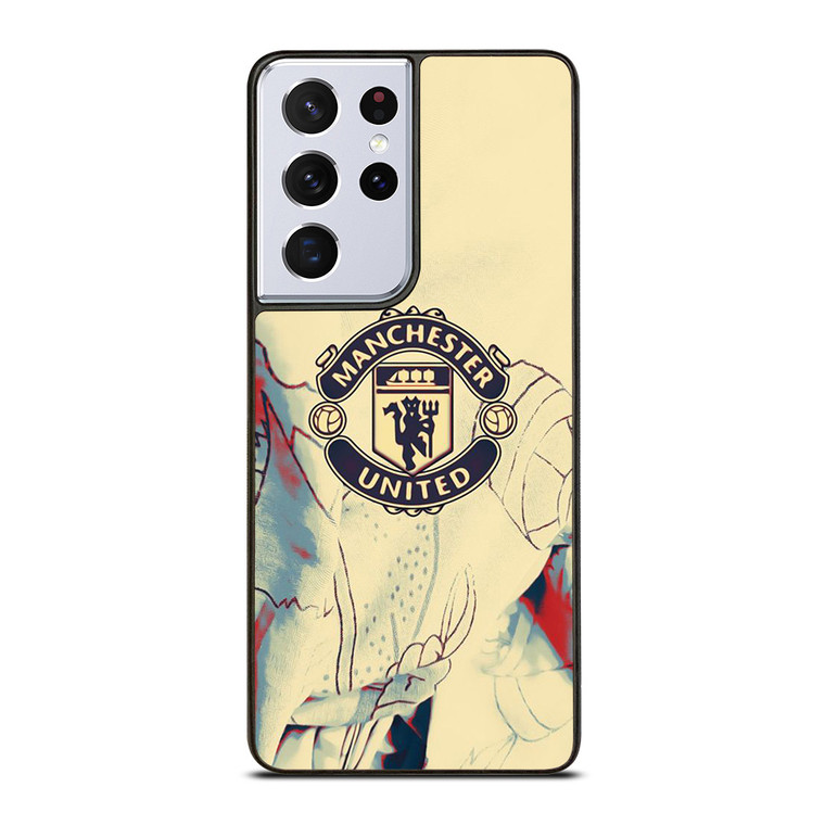 RED DEVILS MANCHESTER UNITED FC LOGO Samsung Galaxy S21 Ultra Case Cover