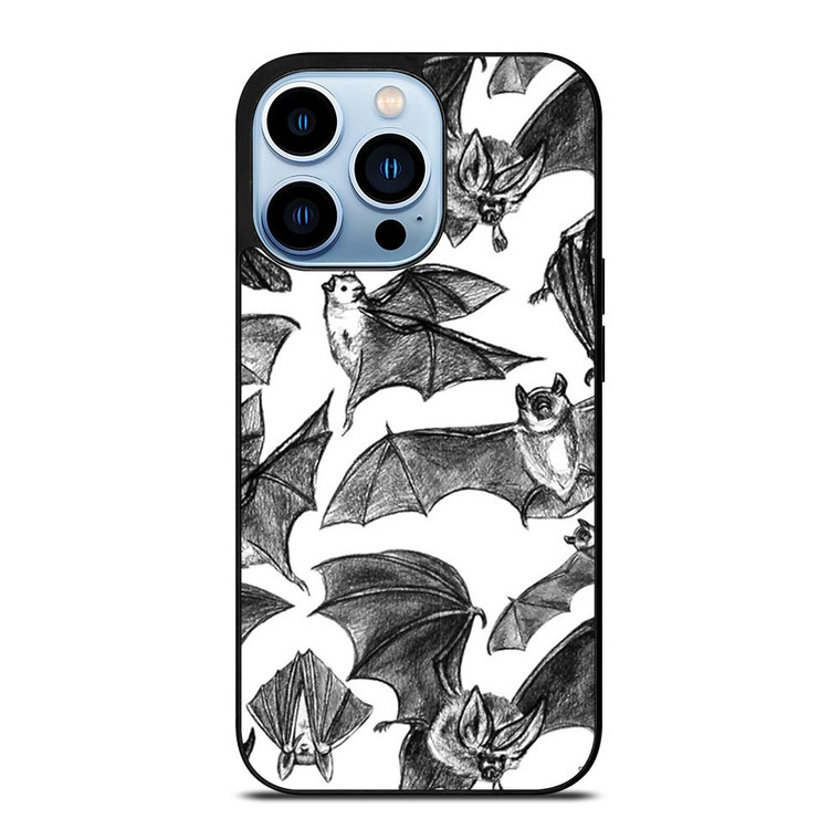 BAT HAND DRAWING PATTERN iPhone 13 Pro Max Case Cover