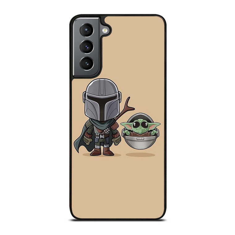 BABY YODA AND MANDALORIAN STAR WARS CUTE Samsung Galaxy S21 Plus Case Cover