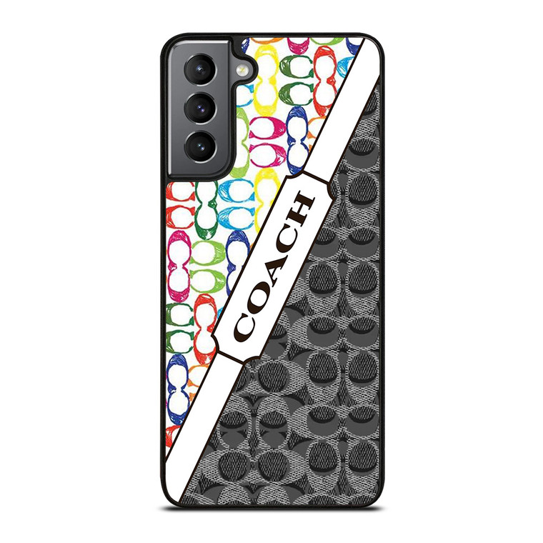COACH NEW YORK LOGO COLORFULL BLACK ICON Samsung Galaxy S21 Plus Case Cover