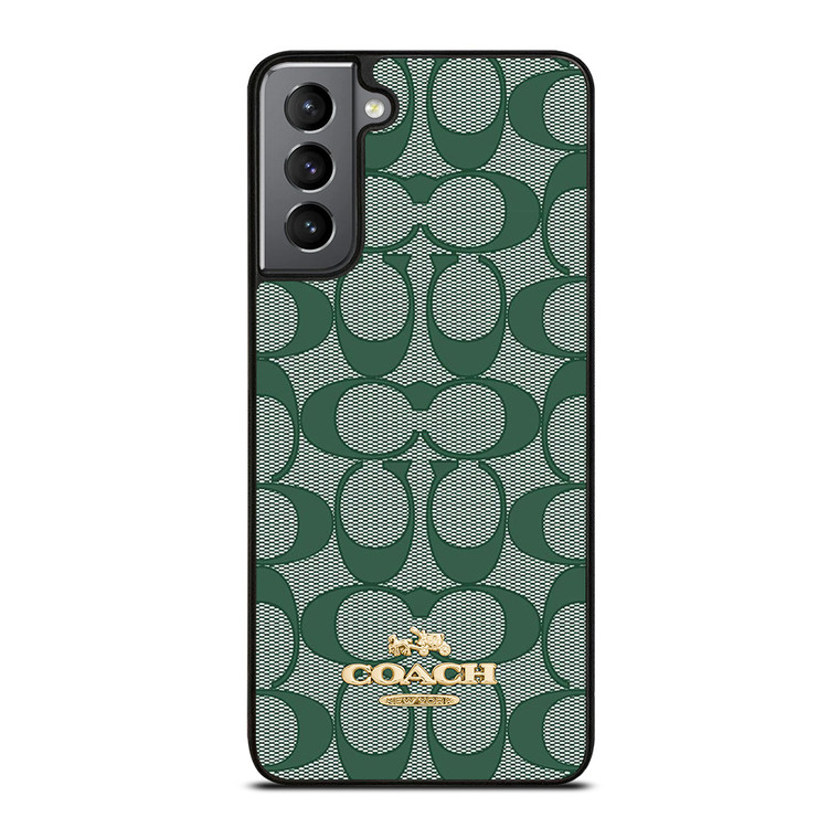COACH NEW YORK LOGO GREEN ICONS Samsung Galaxy S21 Plus Case Cover COACH NEW YORK LOGO GREEN ICONS Samsung Galaxy S21 Plus Case Cover