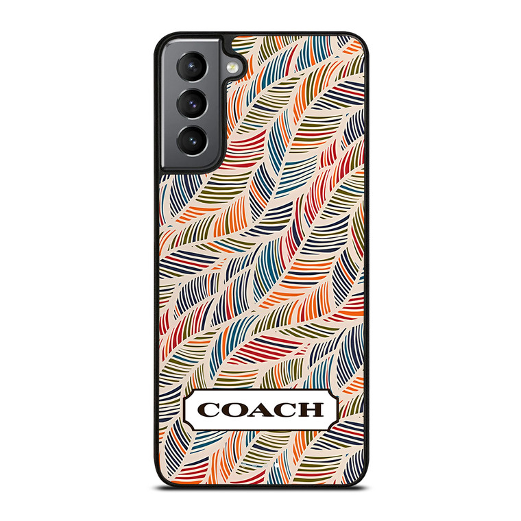 COACH NEW YORK LOGO MONOGRAM SEAMLESS PATTERN Samsung Galaxy S21 Plus Case Cover