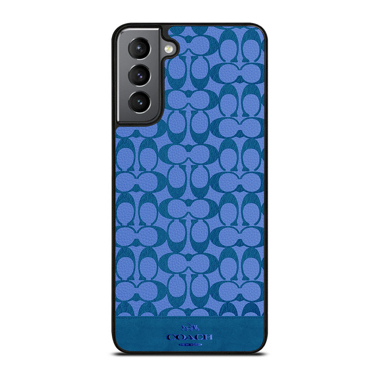 COACH NEW YORK LOGO PATTERN BLUE EMBLEM Samsung Galaxy S21 Plus Case Cover