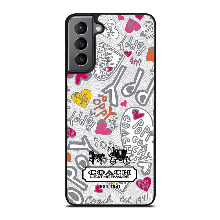 COACH NEW YORK LOGO POPPY COLORFUL Samsung Galaxy S21 Plus Case Cover
