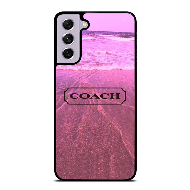 COACH NEW YORK LOGO PINK BEACH Samsung Galaxy S21 FE Case Cover