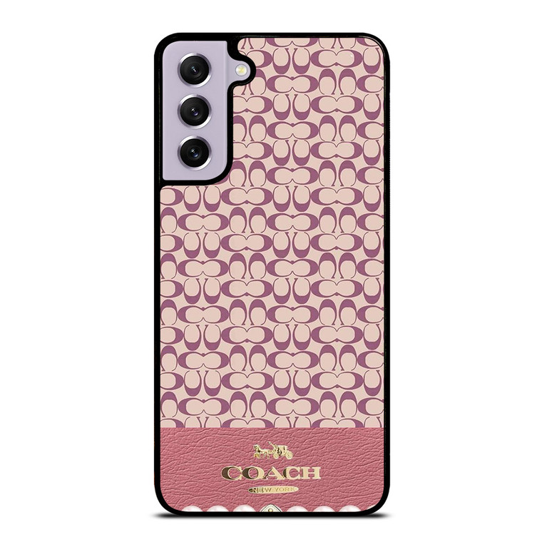COACH NEW YORK LOGO PINK EMBLEM PATTERN Samsung Galaxy S21 FE Case Cover