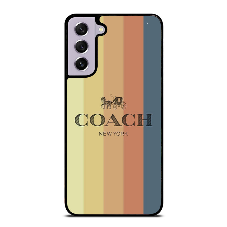 COACH NEW YORK LOGO STRIPES Samsung Galaxy S21 FE Case Cover