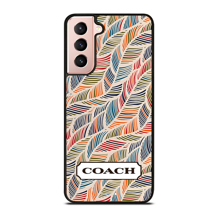 COACH NEW YORK LOGO MONOGRAM SEAMLESS PATTERN Samsung Galaxy S21 Case Cover