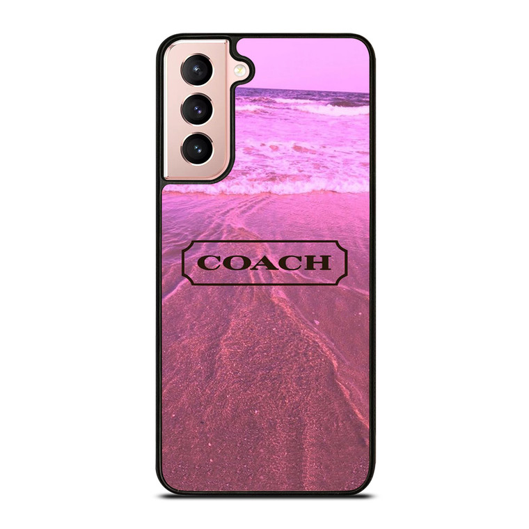 COACH NEW YORK LOGO PINK BEACH Samsung Galaxy S21 Case Cover COACH NEW YORK LOGO PINK BEACH Samsung Galaxy S21 Case Cover