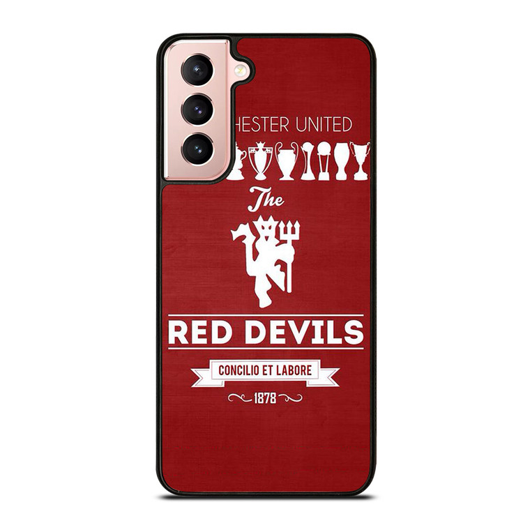 MANCHESTER UNITED FC LOGO FOOTBALL RED DEVILS Samsung Galaxy S21 Case Cover