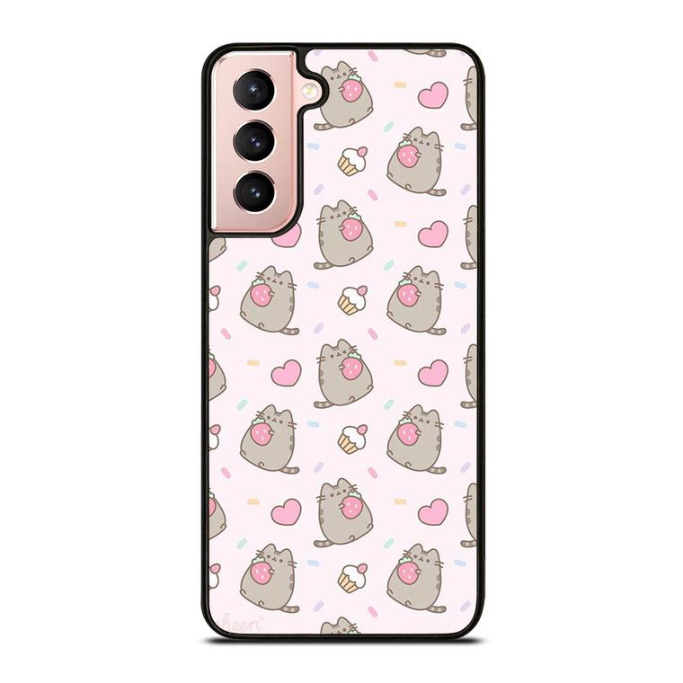 PUSHEEN CAT STRAWBERRY CAKE Samsung Galaxy S21 Case Cover