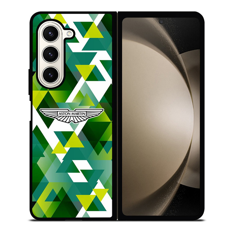 ASTON MARTIN LOGO GREEN TRIANGLE Samsung Galaxy Z Fold 5 Case Cover
